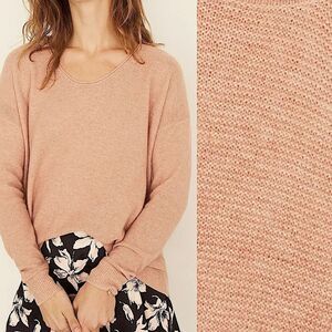 Madewell Kimball Pullover Sweater lightweight merino wool alpaca blend hi low XS